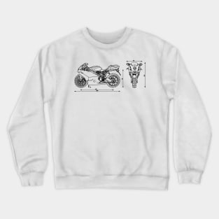 749 Blueprint Black Crewneck Sweatshirt